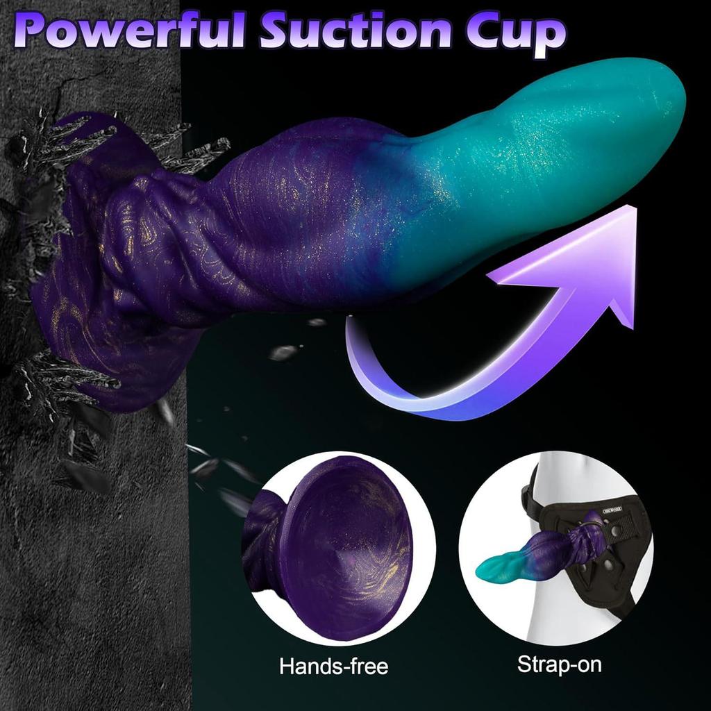 Alien Silicone Butt Plug & Vaginal Dilator - Ultra-Thick Erotic Toy for Men & Women SM Play