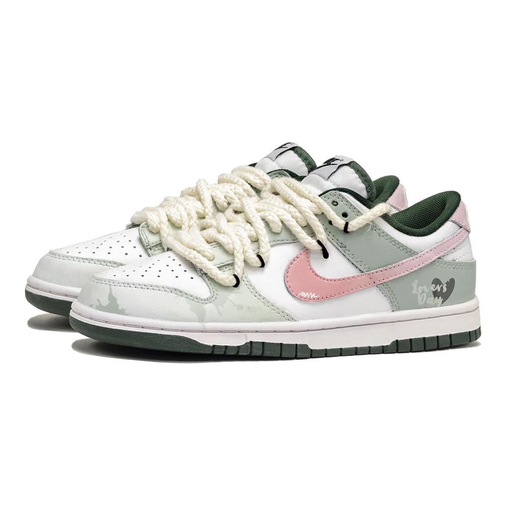 Nike Pantofi Skateboard Dunk Rezistenți la Alunecare Model Jos Unisex Roz Verde DD1391-101(Echipa901-)