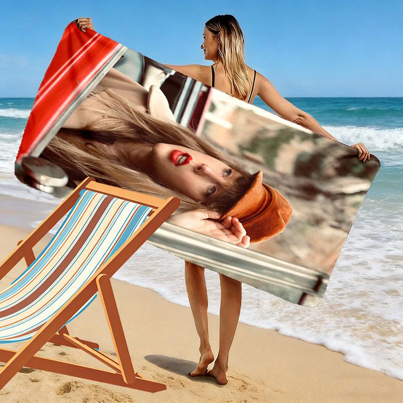 Asciugamano da Spiaggia Taylor Print, Asciugamano Grande Morbido ad Asciugatura Rapida per Spiaggia Campeggio Nuoto