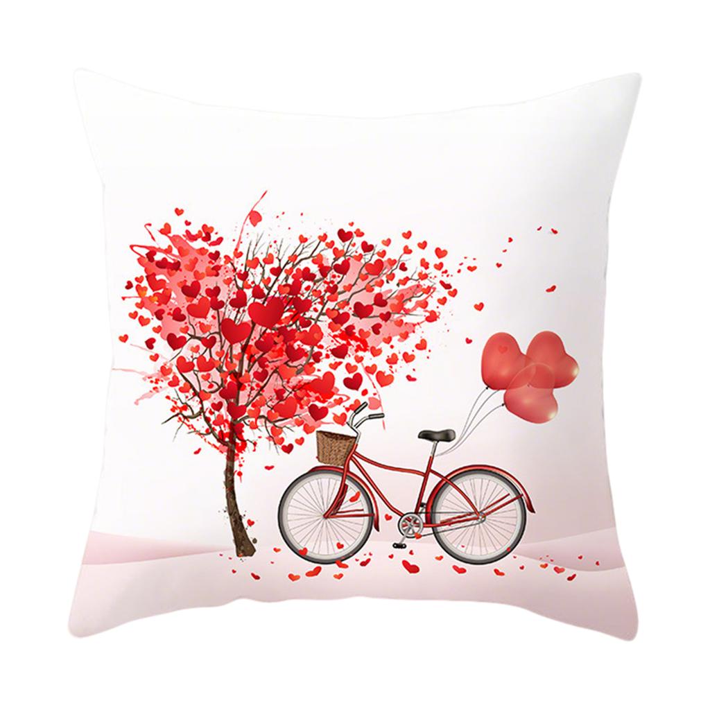 Valentine's Day Decor Pillowcases 4,Pack, Love Heart Printed Cushion Covers For Sofa/Bed,Red Black Pillow Cases For Home Decoration