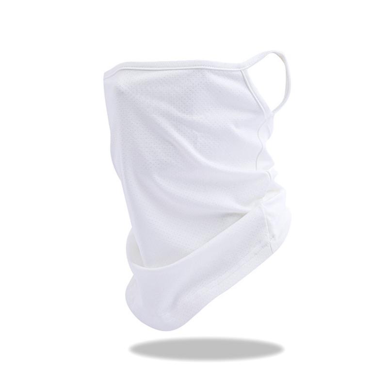 Outdoor Cycling Bandana Mesh Face Cover Half Mask Hang-Ear Ice Silk Neck Gaiter Cool Tube Scarf Sport Running Hiking