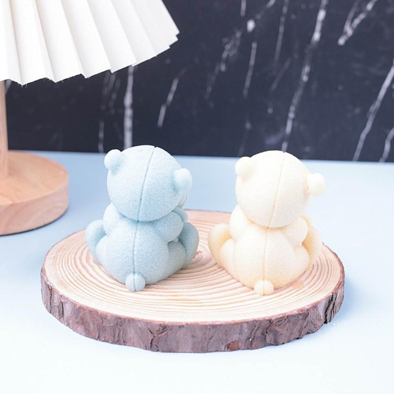 Cute Animal Resin Molds 3D Bear Silicone Moulds Casting Molds Handmade Candle Molds DIY Clay Soap Molds Home Decorations