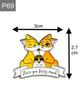 New Enamel Pin Fox Love Family Animal Metal Pin Gift Birthday 1 Piece