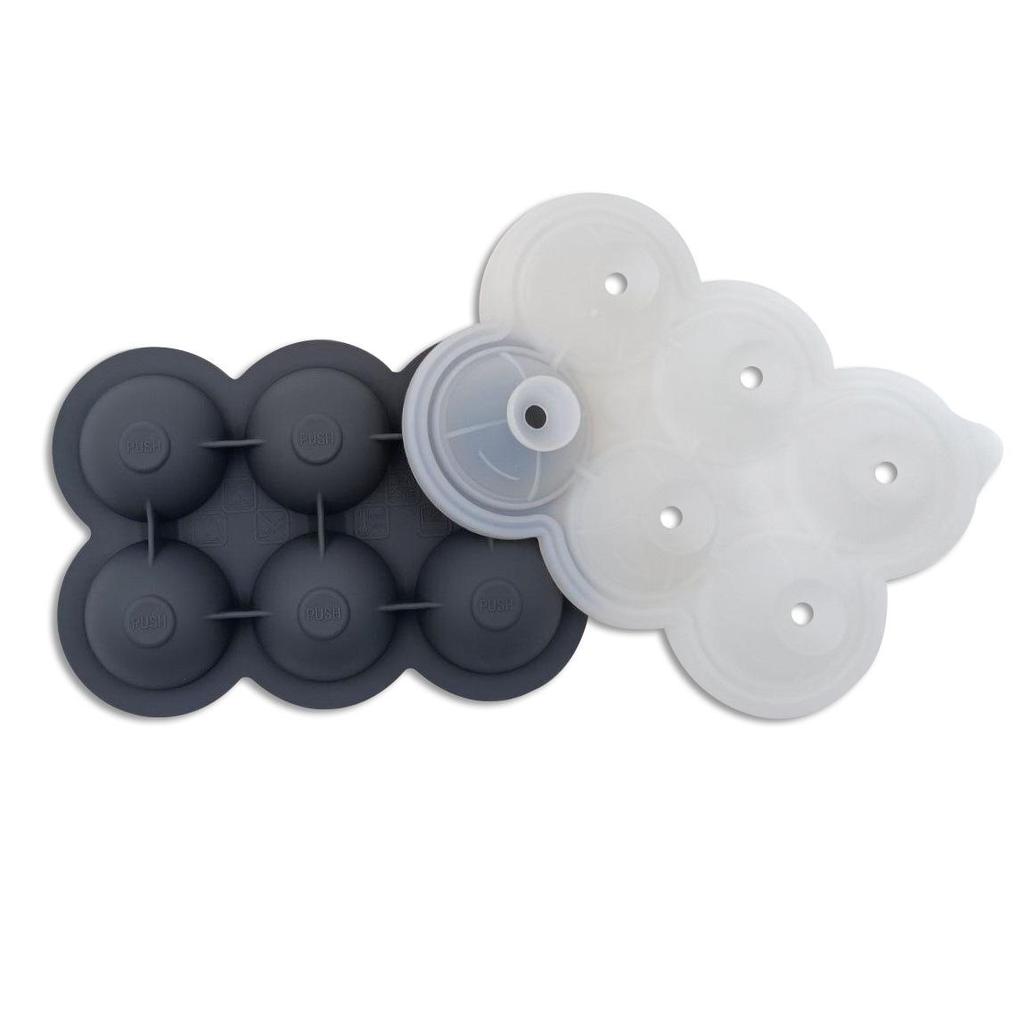 Vassoio per palline di ghiaccio in silicone con imbuto per whisky e vino