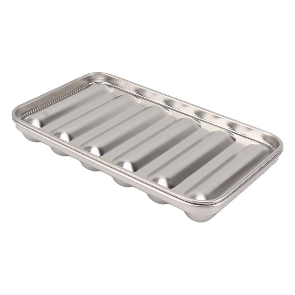 DIY Hot Dog Baking Pans Metal Sausage Baking Mold 6 Cavity Steaming DIY Hot Dog Mold