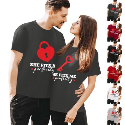 Pánske ležérne tričko s okrúhlym výstrihom a krátkym rukávom s potlačou na Valentína