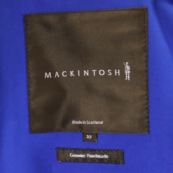 Mackintosh Made In the UK Stainless Collar Coat 32 Blue Rubberized Women Used