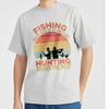 Street Wear For Unisex Oneck tshirt Casual Fishing Solves Most Of My Problems Hunting Solves The Rest Fashionable Teenagers Top