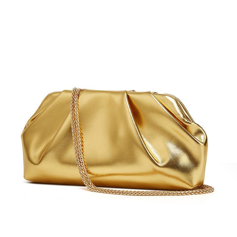 Folded Cloud Bag Women's Fashion Portable Small Square Bag Chain Messenger Bag