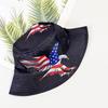 American Flag Bucket Hat Patriotic Eagle Print Sun Cap for 4th of July Independence Day Celebration Outdoor Wear