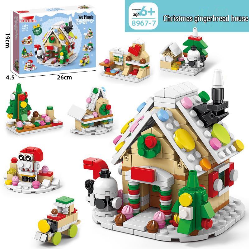 6-in-1 Kids' Building Block Set: Train, Robot, Tank, Police - Compatible Blocks for Boys & Girls
