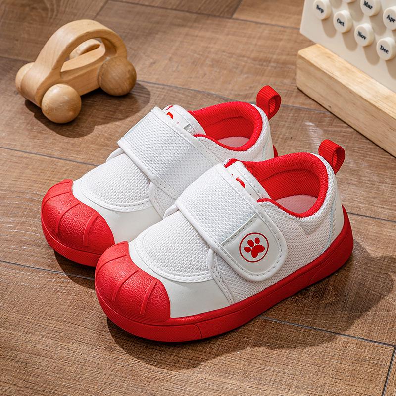 

2026 Spring Lightweight White Shoes for Girls & Boys – Baby and Toddler Indoor Shoes for Kindergarten 27, insole 16.8cm, foot 16.3cm червоний