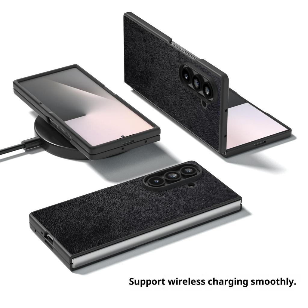 For Samsung Galaxy Z Fold7 5G Case Litchi Texture PU Leather + PC Phone Cover