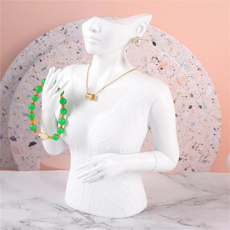 Portable Head Bust Stand Mannequin Decorative Head Mannequin Bust Organizers For Jewelry Display In Retail Settings