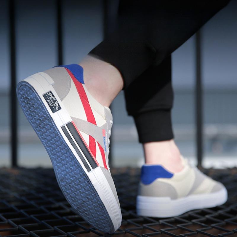 Autumn Fashion Men's Sneakers 2025 New Flat Lace-Up Casual Shoes for Men Lightweight Walking Canvas Shoes Original Panel Shoes