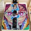 1PC Demon Slayer Kimetsu No Yaiba Patterned Flannel Blanket Suitable For All Seasons For Home Decor Warmth And Comfort Gifts Holiday Present