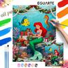 Digital Oil Painting Art Kit Mermaid Underwater Christmas Gifts Handmade Diy Home Decorations