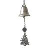 Wonderful Silver Christmas Bell Ornament Iron DIY Xmas Jingle Bells Holiday Decoration with Ribbon Christmas Tree Pendant