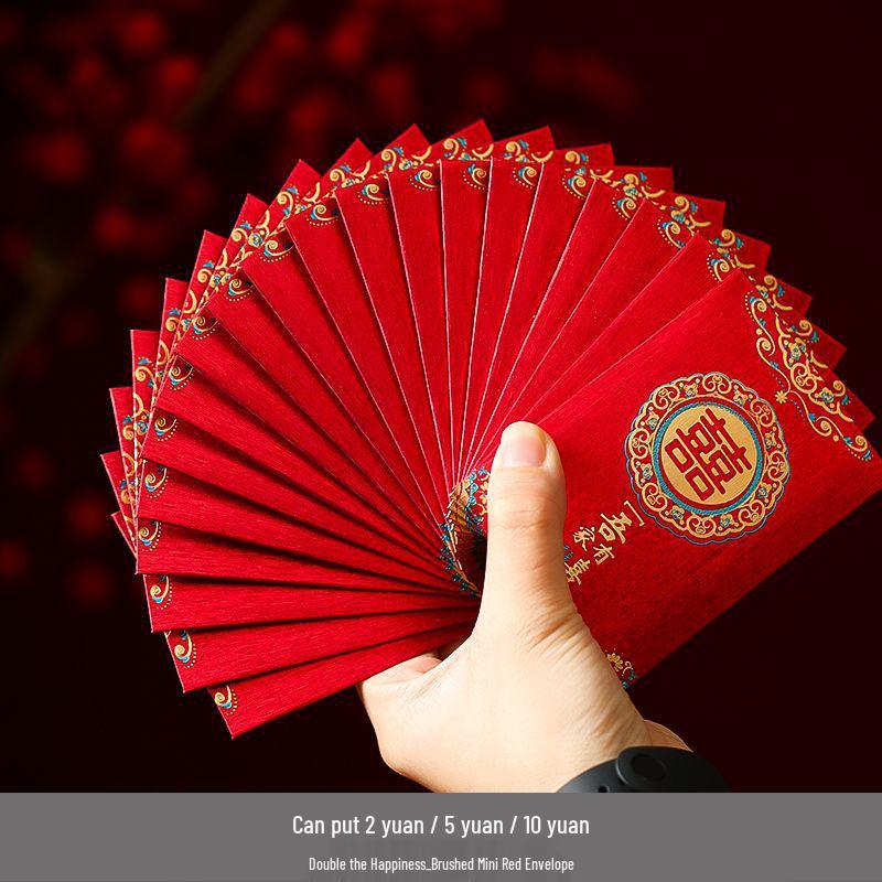 Creatieve Gepersonaliseerde Mini Rode Enveloppen voor Bruiloften, Bruidsophaling, Deurblokkades, Verlovingen en Ceremonies – Kleine Gelukszakjes