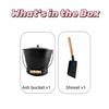 2PCS/SET Household Iron Fireplace Scraper Bucket Set for Convenient Ash Cleaning with Iron Bucket Tool Ash Scraper