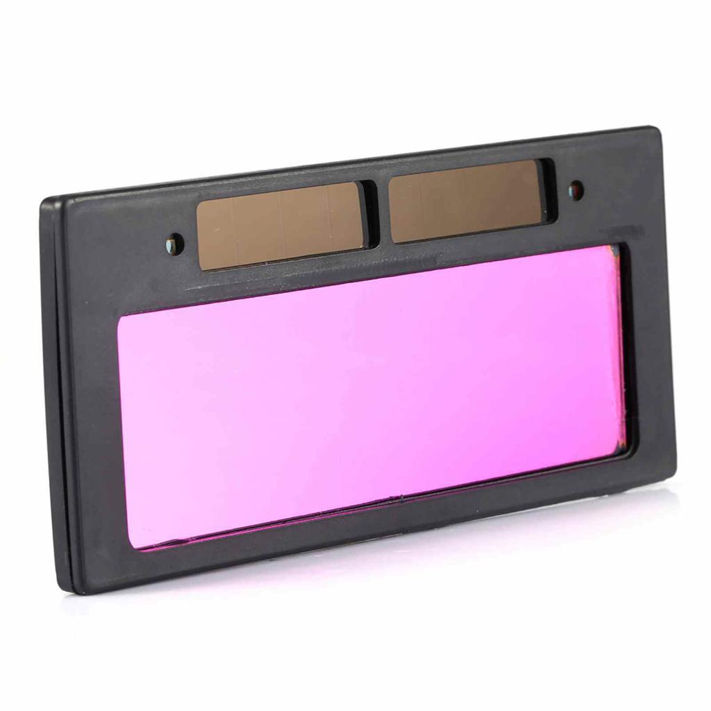 2Pcs Solar Automatic Darkening Lens Welding Helmet Lens Filter for Repair Projects Built in Battery