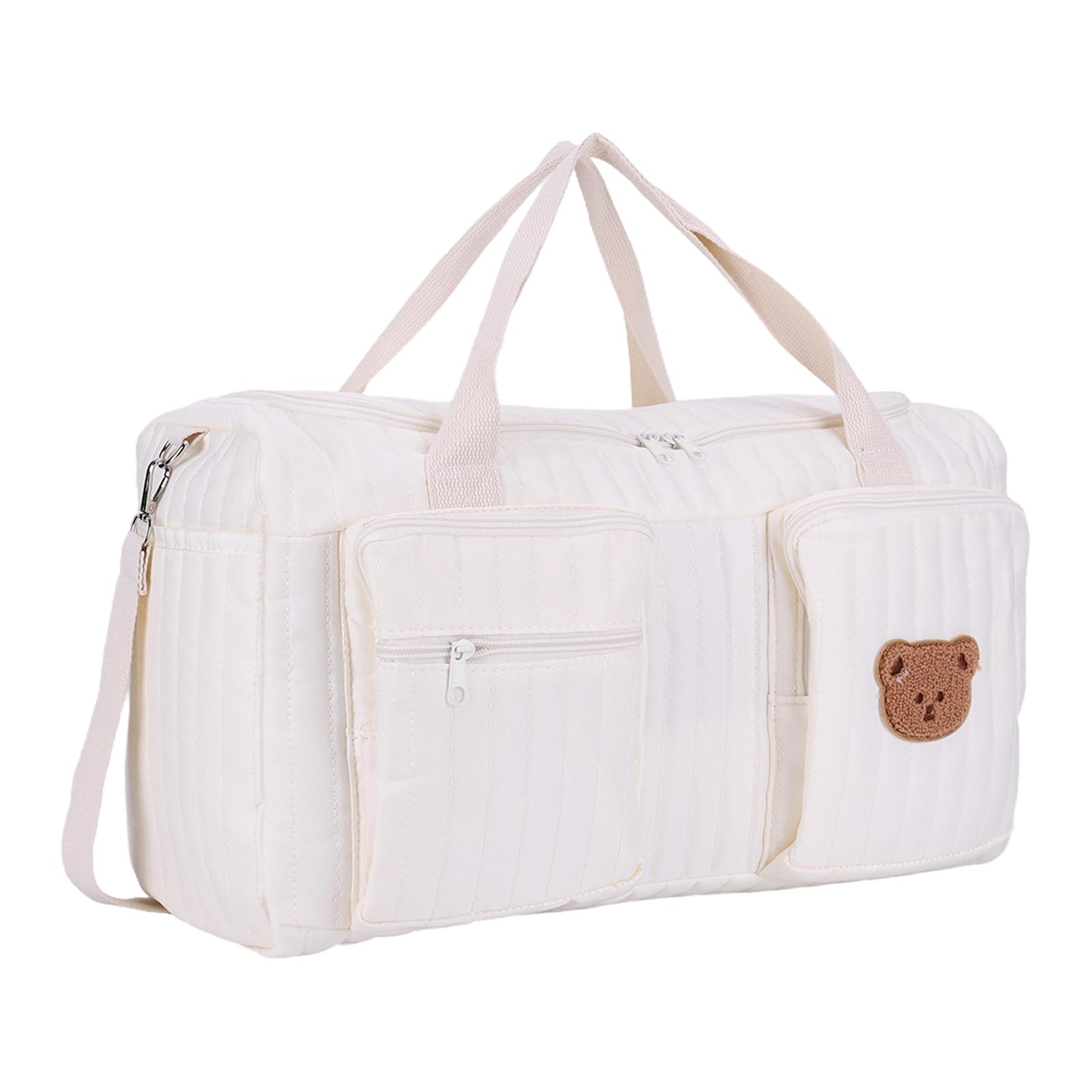 Women s Quilted Diaper Bag Large Capacity Handheld Travel Storage Bag