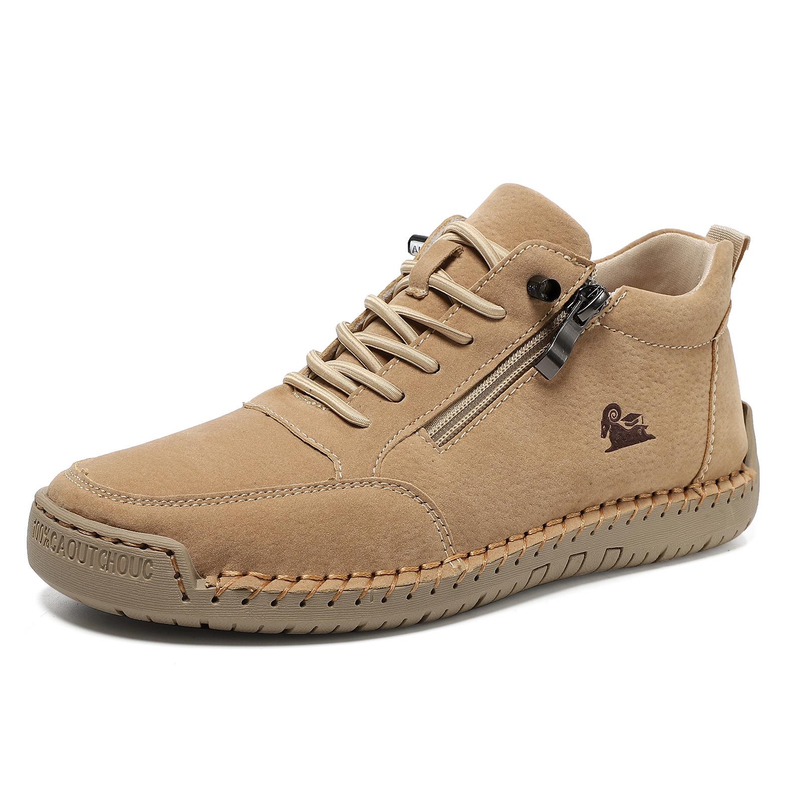 Handgenähte Damen-Freizeitschuhe mit weicher Sohle für Herbst & Winter - A805 45 beige