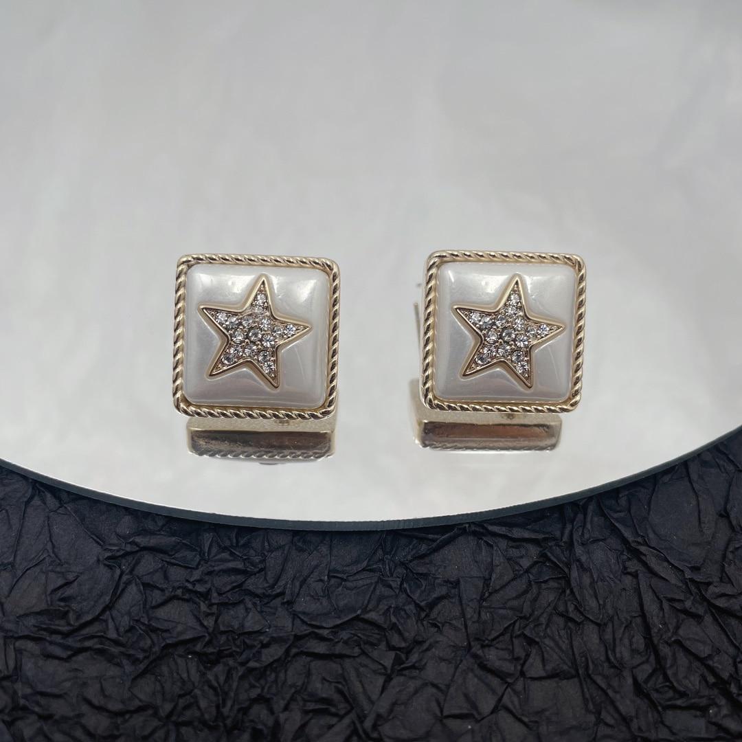 

НОВИНКА IN2023, модные ювелирные серьги из смолы, серьги высшего качества, роскошные серьги-гвоздики со звездой и пятиконечной звездой белый