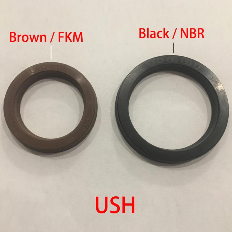 USH 22.4*30*5 22.4x30x5 23.5*31.5*5 23.5x31.5x5 Black NBR Rubber Hydraulic Cylinder Piston Rod U Lip Gasket O Ring Oil Seal Black (NBR)