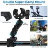 Motorcycle Mount kit for Insta360 X5 X4 X3 X2 RS DJI GoPro Double Clamp Handlebar Selfie Stick for Insta 360 Mount Accessories