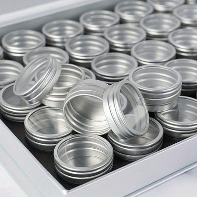 Clear Aluminium Screw Tin Jar Pot Cans Containers Case for Lip Balm Nail Art Makeup DIY Cream Cosmetic Box