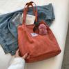 Autumn and Winter Corduroy Bag New Korean Version Ins Japanese Harajuku One-shoulder Tote Bag Female Student Shopping Bag