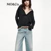 MO&Co. Women's Fall 2025 Rhinestone Loose Straight Jeans