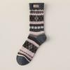 Ladies Autumn and Winter Retro Double Needle Double Road Cloth Standard Ethnic Style Pile Pile Cotton Socks
