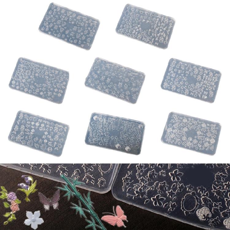 Professional Nails Art Molds Flower Theme Small Accessories Mold Nails Decorative Molds for Salon Manicure Decorations