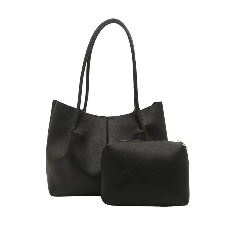 Spring new bag women s fashion soft leather versatile commuter tote bag large capacity shoulder armpit bag