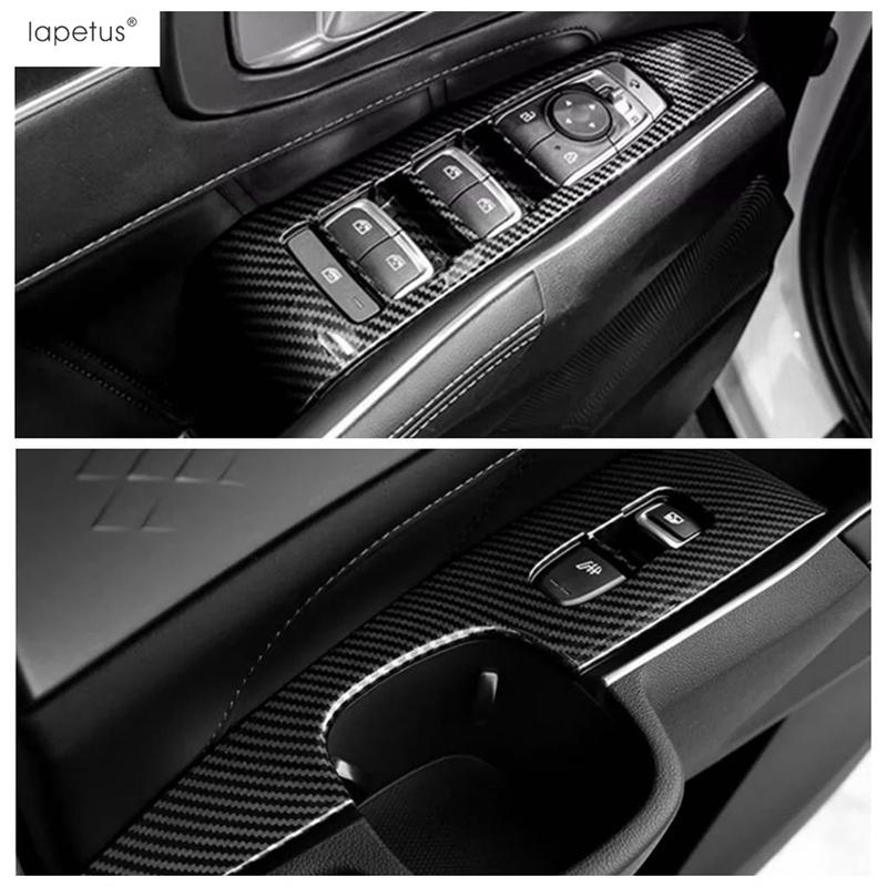 Gear Shift Panel / Head Lamp / Steering Wheel / AC Air Vent Cover Trim Carbon Fiber Accessories For Kia Sorento MQ4  -