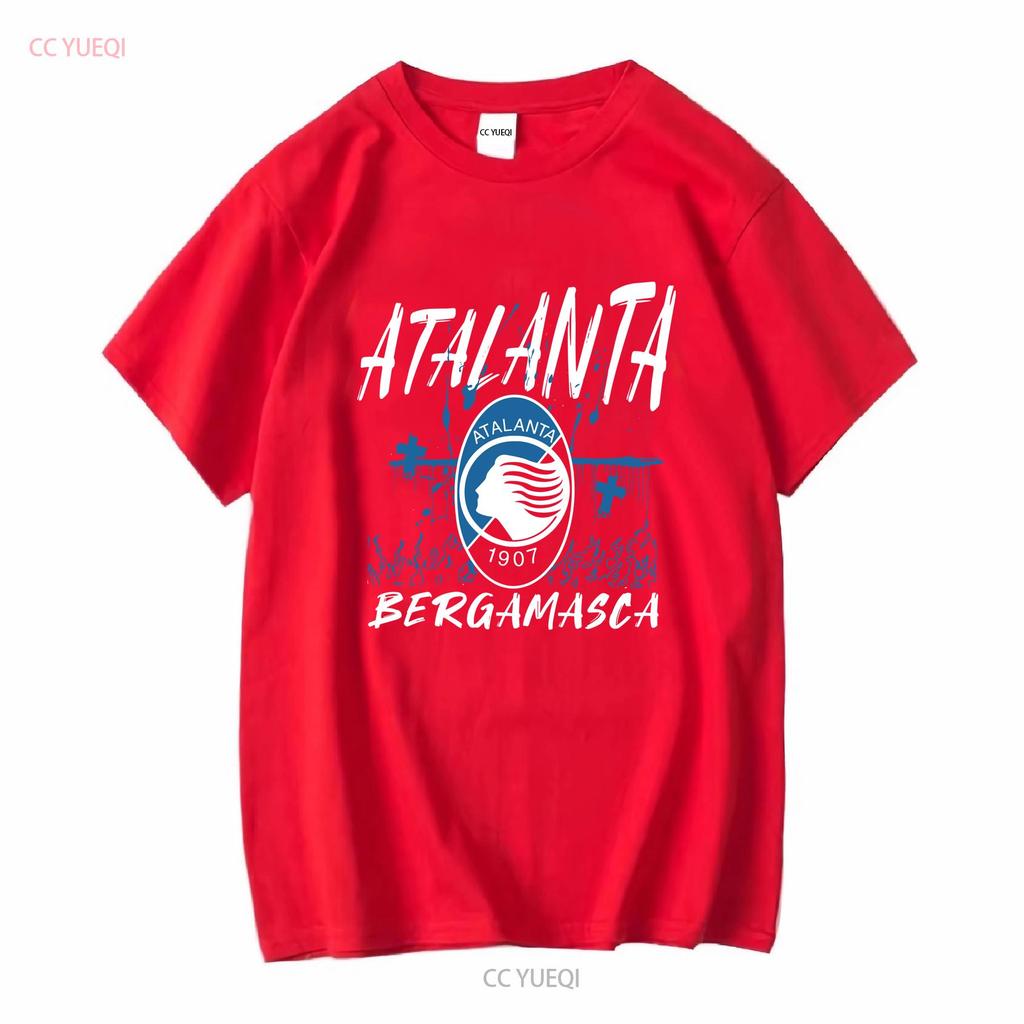Atalanta Tričko Bergamasca Calcio La Dea Gli Orobici Nerazzurri Bergamo dlhý alebo krátky rukáv vintage Prané Bežné Mäkké