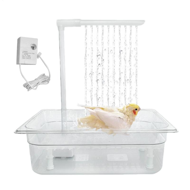 

Bird Shower Box Automatic Shower Tub Multipurpose Bird Bathtub Parrot Bath Box For Pet Brids Parakeet Cleaning Supplies China Mainland