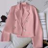 Women's Korean Style Casual Autumn/Spring Suit Jacket – Slimming, Loose Fit, Straight Cut