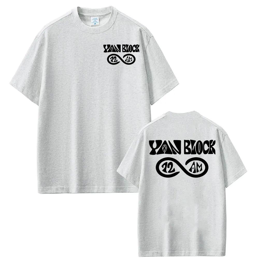 Rapper Yan Block Album Logo Graphic T Shirts Men Womens Summer Fashion Vintage Classic Oversized T Shirt Casual Cotton Tshirts