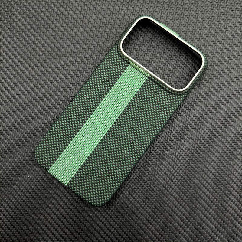 Magnetic Kevlar Carbon Fiber Phone Case for iPhone 17ProMax Business Aramid Fiber Cover for Magsafe 17Pro Case for Apple 17