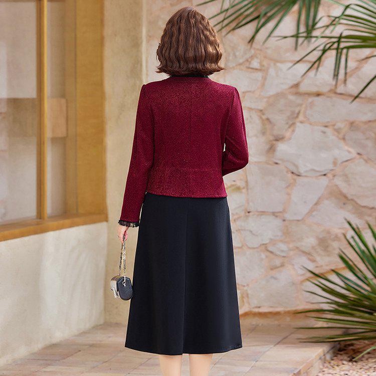 Women's Elegant Spring Two-Piece Dress - 2026 Stylish & Dignified for Middle-Aged Women