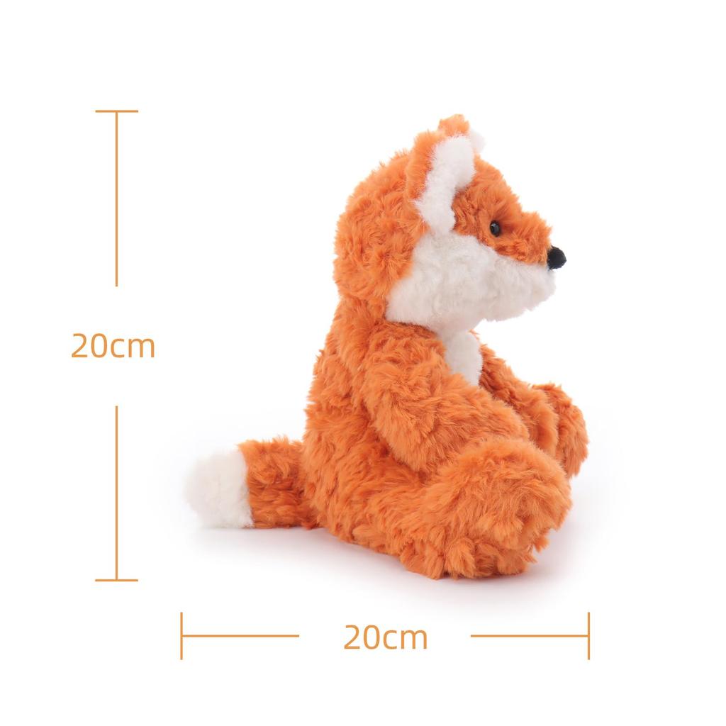Apricot Lamb Flower Fox Plush Soft and Fluffy Flower Fox Suitable for Boys and Girls Toy, Cute, 20cm,