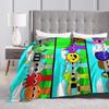 Sprunkis Characters Game Blankets Fuzzy Novelty Breathable Throw Blankets for Chair Covering Sofa Spring/Autumn