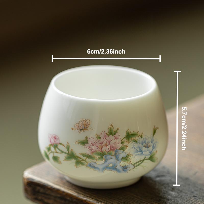 Nefritová čajová miska ze suetu Ručně vyráběné japonské keramické čajové misky Porcelánová ochutnávací čajová souprava pro domácnost Čínské kung-fu čajové nádobí Mistrovské šálky Dárková krabička