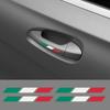 4 Peças Adesivo de Carro Bandeira Italiana Console Central Espelho Lateral Decalque de Vinil Criativo Acessórios de Decoração Universal para Automóvel Tamanho 7x0,7cm