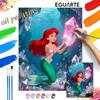Digital Oil Painting Diy Oil Painting Mermaid Underwater Crystal Art Hand Painting Living Room Bedroom Decoration Painting