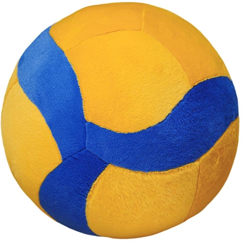 Seat Cushion Soft Furry Fabric Sports Throw Pillow Realistic Volleyball Shape Stuffed Cushion For Work Home Relaxation