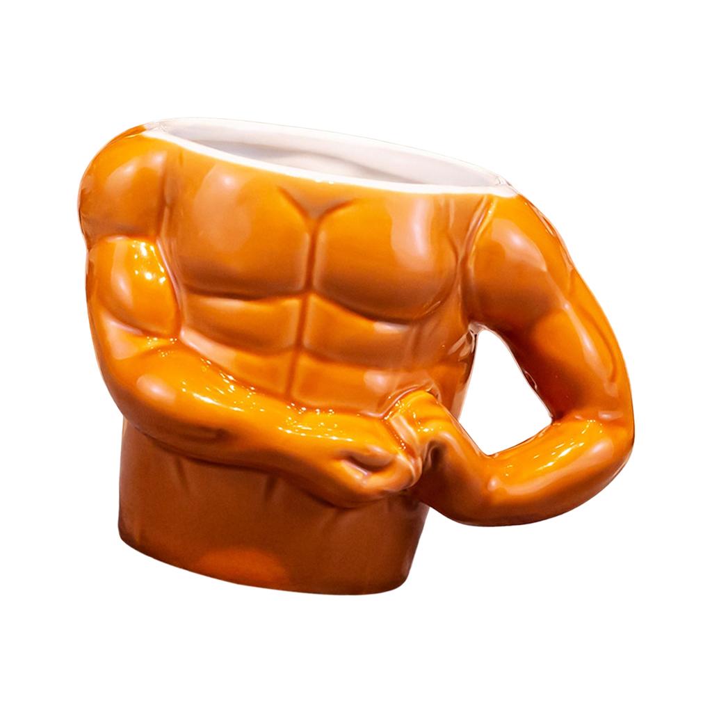Creative Coffee Mug Macho Muscle Ceramic Milk Mugs for Milk Tea Beverage Juice Funny Gag Gifts for Adult Home Decor